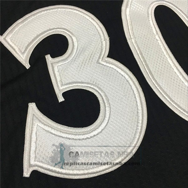Camiseta Autentico Manga Corta Warriors Curry Negro